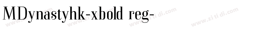 MDynastyhk-xbold reg字体转换